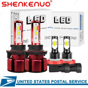 For Nissan Sentra 2004-2012 LED Headlight High/Low + Fog Light Bulbs Combo 6000K - Picture 1 of 11
