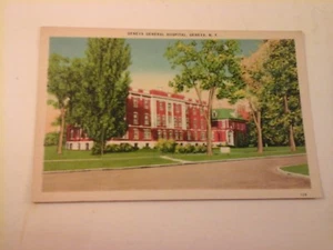 Vtg 1930-1945 WM. JUBB Linen Postcard GENEVA GENERAL HOSPITAL, GENEVA, N.Y. - Picture 1 of 2