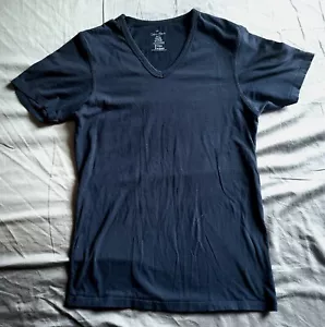 Calvin Klein Men's Slim Fit V-Neck T-Shirt Black S Small Preowned - Picture 1 of 3