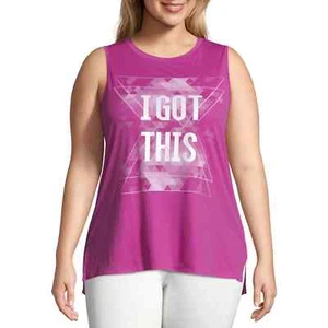 Just My Size Women's Plus Size Active Graphic Muscle Tank 2X - Picture 1 of 5