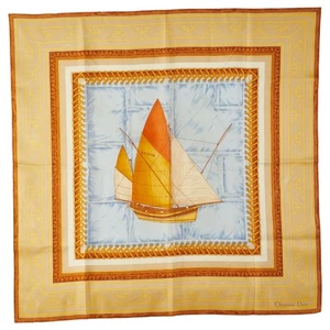 Dior Ship yacht motif scarf Women 【Used】 - Picture 1 of 5