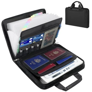 Wichtige Dokumenten Organizer mit Griff, Feuerfeste Akkordeon Datei Organizer... - Bild 1 von 7