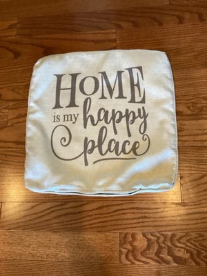 Home Is My Happy Place Lien Pillow Cover 20x20 - Image 1 of 2