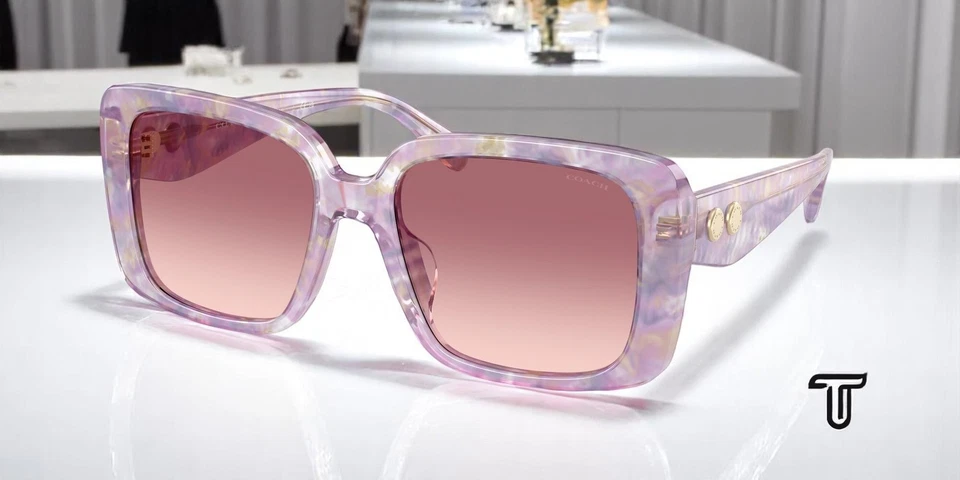 COACH HC8424U 58677W CAD54 Pearlized Purple Pink Grad 54 mm Women's Sunglasses - Image 1 of 1