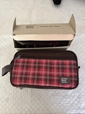 Every Man Jack Cedarwood Body Wash Shower Gel Kit Bottle & Travel Bag Used 237 - Image 1 of 4