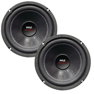 2x Pyle PLPW8D 8" 800 Watt Doppelschwingspule 4 Ohm schwarz Subwoofer - Bild 1 von 3