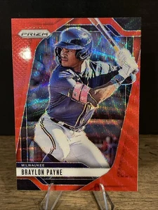 Braylon Payne 2025 Panini Prizm Ruby Red Wave Prizm #30 - Milwaukee Brewers - Picture 1 of 2