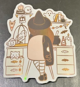 NEU Kürbis Papier Co Hexe Halloween Aufkleber - Bild 1 von 1