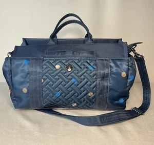 LUG Pagliaccetto 2 Tote Multi Punti Navy Organizzatore da Viaggio Giornalismo Artigianato - Foto 1 di 24