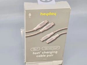 6' USB-C Braided Cable 2pk - heyday Beige **OPEN BOX** - Picture 1 of 3
