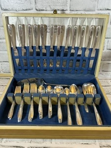 Vtg WALLACE Bros SILVER Plate AA SHARON Silverware Set 71 Piece Set - Picture 1 of 10