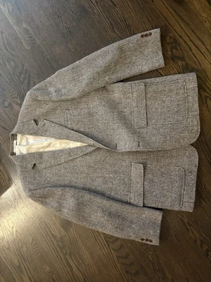 Abrigo deportivo de lana Orvis marrón a cuadros para hombre talla 42L Foto 1 de 3