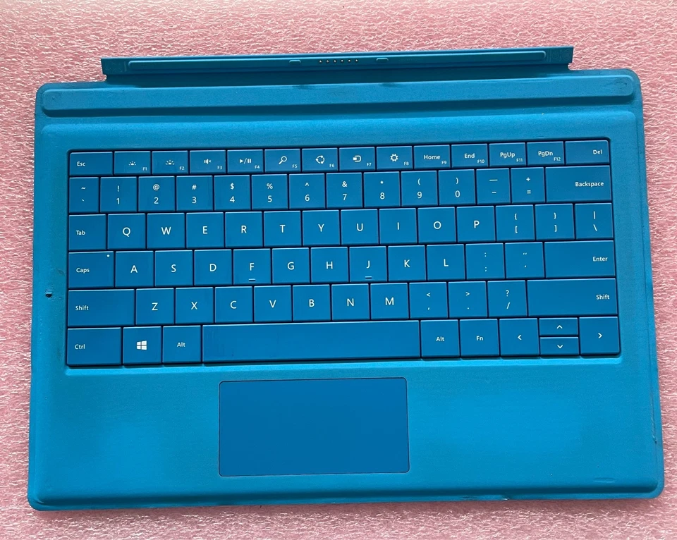 Genuine Microsoft Surface Pro 3 4 5 6 TypeCover Keyboard (1644) Cyan*Read*#05 - Image 1 of 4