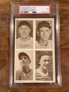 1938 Exhibits 4-On-1 DIZZY DEAN Herman Galan Hartnett - PSA 1 - POP 1 - Bild 1 von 2
