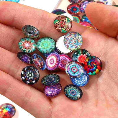 MARKENLOS Mosaikfliesen Glas Marmor Spiegel Halbrunde Edelstein Dekor Bastelset