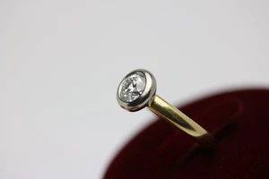 Wempe Damenring, Brillantsolitär 1,00 ct (Wempe Gutachten) 750er – Ringgröße 53 - Picture 1 of 10