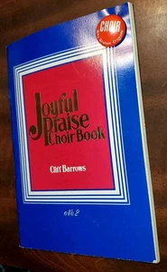 Joyful Praise Choir Book #2 - Cliff Barrows 1986 Walfred W/ Billy Graham Button - Foto 1 di 3