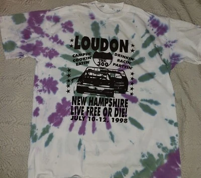 老式1998年7月10-12日新汉普希尔赛车衬衫。 — 第 1/3 张图片