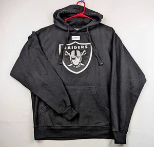 Felpa con cappuccio vintage Team Apparel uomo L nera Las Vegas Raiders maglione manica lunga - Foto 1 di 4