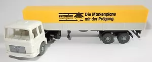 MICRO WIKING HO 1/87 CAMION MAN DIESEL F90 SEMI REMORQUE COMPLAN MARKENPLANE - Foto 1 di 9