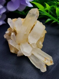 Gorgeous 3.5" 156g A+ Golden Healer Phantom Quartz Crystal Cluster - Picture 1 of 24