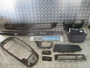 BMW E65 E66 INTERIOR DASHBOARD CENTRE CONSOLE PARCEL SHELF WOOD TRIM SET - Picture 1 of 12
