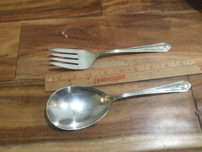 Cazuela International Winthrop METROPOLITAN cuchara tenedor de carne plato de plata 1939 Foto 1 de 4