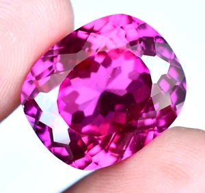 30.00 Ct Natural Rhodolite Garnet Raspberry Pink Certified Flawless Gemstone - Picture 1 of 6