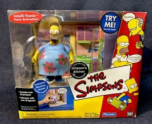 Homer Simpson Muu Muu Figure & Kitchen Playset New 2001 The Simpsons TV Amricons - Picture 1 of 8