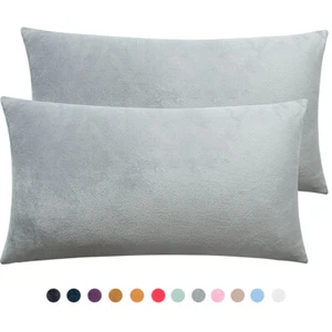 Juego de 2 fundas de almohada de terciopelo Queen o King ultra suaves - Imagen 1 de 58