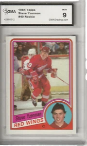 1984-85 Steve Yzerman Rookie Card #49 Topps rc Graded 9 Mint - Imagen 1 de 3