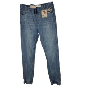 Levis Jogger Jeans NWT Boys XL 16 Light Wash Pull On Drawstring Cotton Denim - Picture 1 of 12