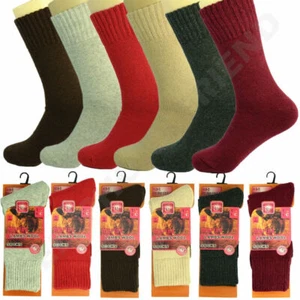 3 Pairs For Womens Winter Warm Merino Lambs Wool Thermal Socks 2.4 Tog Size 9-11 - Picture 1 of 5