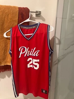 #25   Philadelphia Sixers Simmons  red 76ers Nike jersey sz youth XL - Image 1 of 2