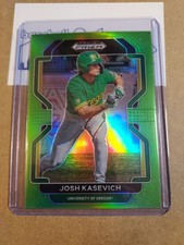 2022 Prizm Draft Picks Josh Kasevich Lime Green Prizm #11/75 RC Blue Jays PDP60