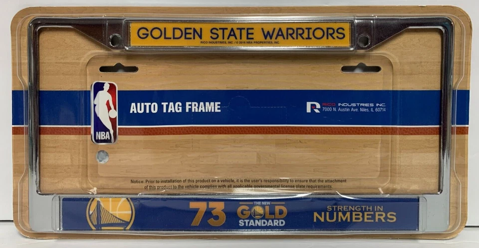 Golden State Warriors 73 THE GOLD STANDARD NBA Cromo Placa Marco Cubierta Foto 1 de 1