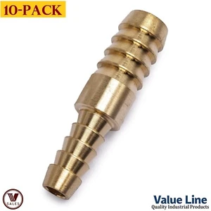 10-PACK! Value Line Brass Hose Mender Splicer Union, 1/4x1/8 Barb 122HBL-4-2 - Picture 1 of 4