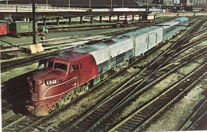 Rock Island 1967 Railroad ""Cristine" #621 Alco DL-109 ""Peoria Rocket"" postal - Imagen 1 de 4
