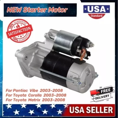 17841 New Starter For 2003 2004 2005 2006 2007 2008 Toyota Corolla Matrix 1.8L A - Imagem 1 de 4