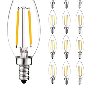 Vintage LED Candelabra Bulbs - 4W Soft White, 3000K, 10,000 Hours Life, 16 Count - Picture 1 of 8