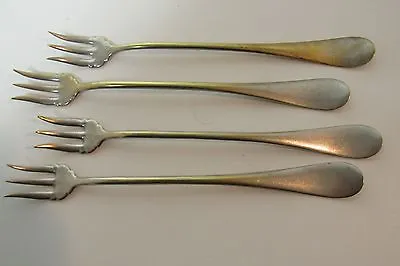 Seafood Forks Coin Silver 6 1/4  Set Of 4 • 20.24$