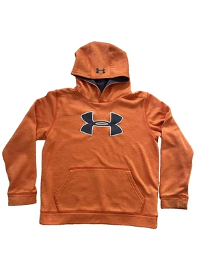 Under Armour Boys YLG Youth Orange Athletic Long Sleeve Hoodie Hunting - Image 1 of 4