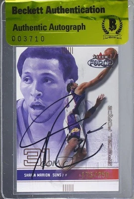 BAS 2001-02 Fleer Force Special Force /250 Shawn Marion #80 Authentic Auto - Image 1 of 2