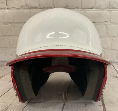 Casco de béisbol juvenil Worth WLBHJR blanco brillante rojo 6 1/4 - 6 7/8 Foto 1 de 4