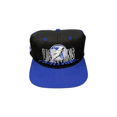 De colección Raro Nuevo Sin Etiquetas NHL Negro Tampa Bay Lightning #1 Ropa Big Script Logo Snapback Foto 1 de 4