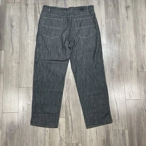 Y2K Marithe Francois Girbaud Men’s Sz 44x34 Striped Jeans Hip Hop Baggy NWOT - Picture 1 of 13