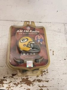 Green Bay Packers AM FM Radio with Sports Headphones SEALED nos VINTAGE - Picture 1 of 4