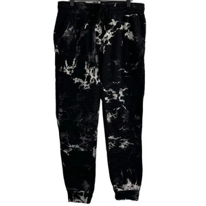 Posh Kiddos Adult Joggers Black Tie Dye Size Large New - Picture 1 of 5