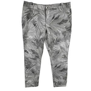 Chinos Calvin Klein con estampado de 16 hojas lavados 98 % algodón spandex - Imagen 1 de 11