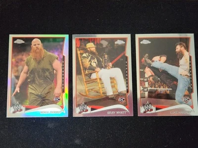 2014 Topps Chrome WWE Wyatt Family Bray, Rowan, Harper All Rookie Cards  - Image 1 of 4